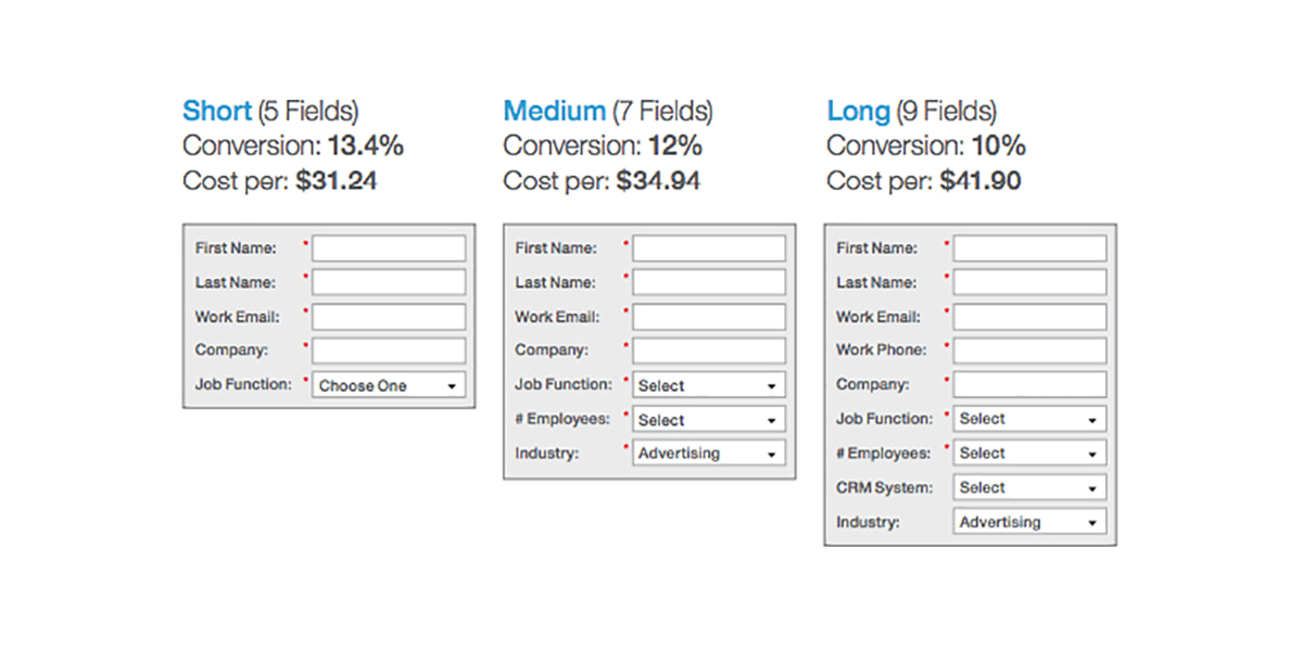 Static lead capture form