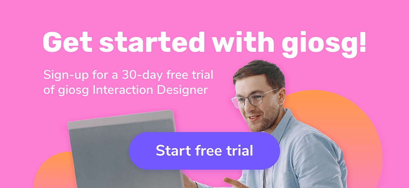 Start 30-day free trial with giosg 