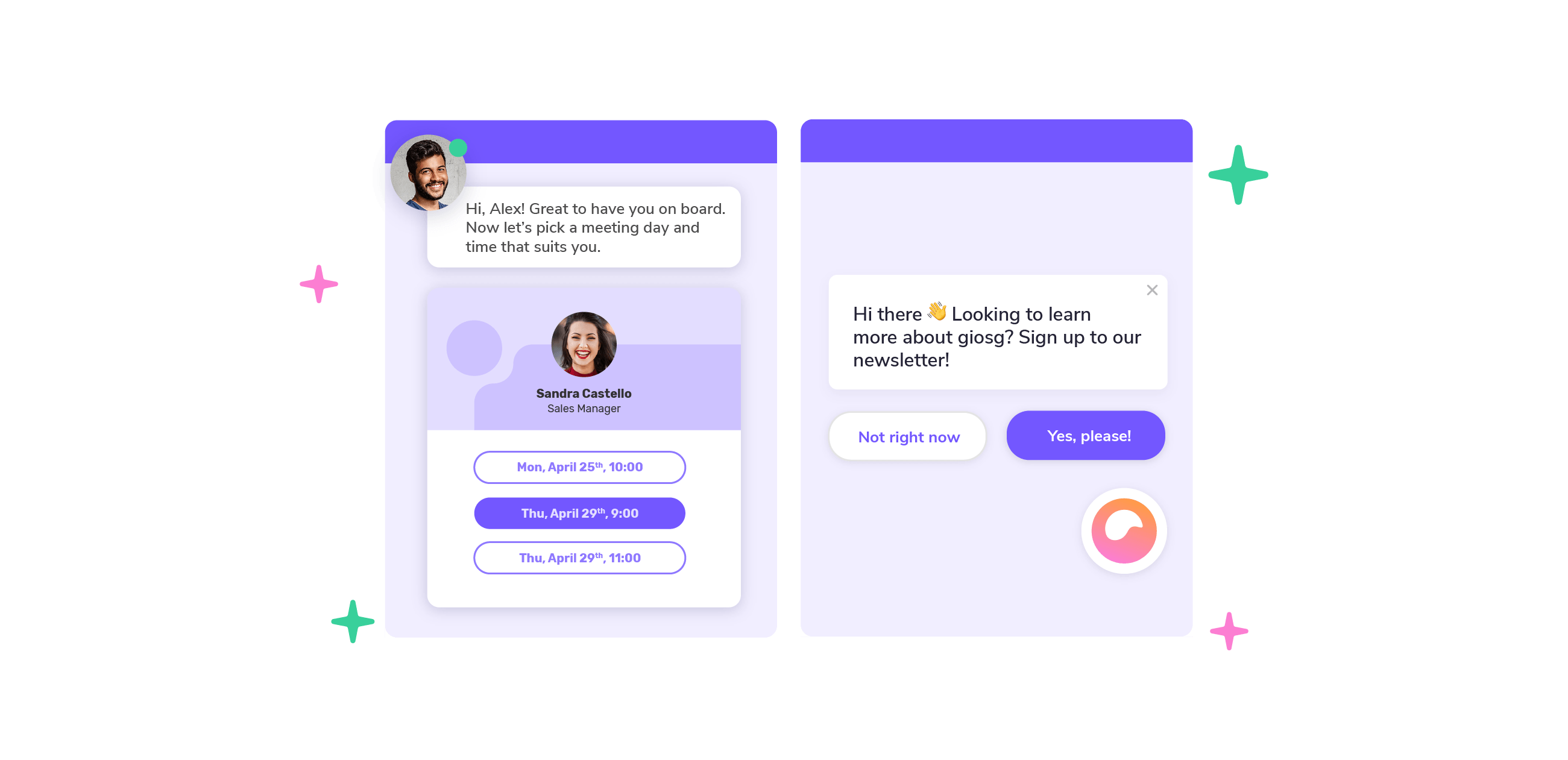 Button-based bot examples 