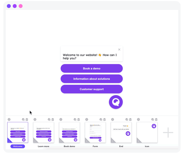 Giosg Chatbot Workflow Graphic Representation