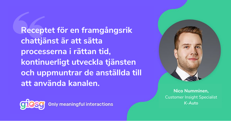 Citat som beskriver en framgångsrik chattjänst