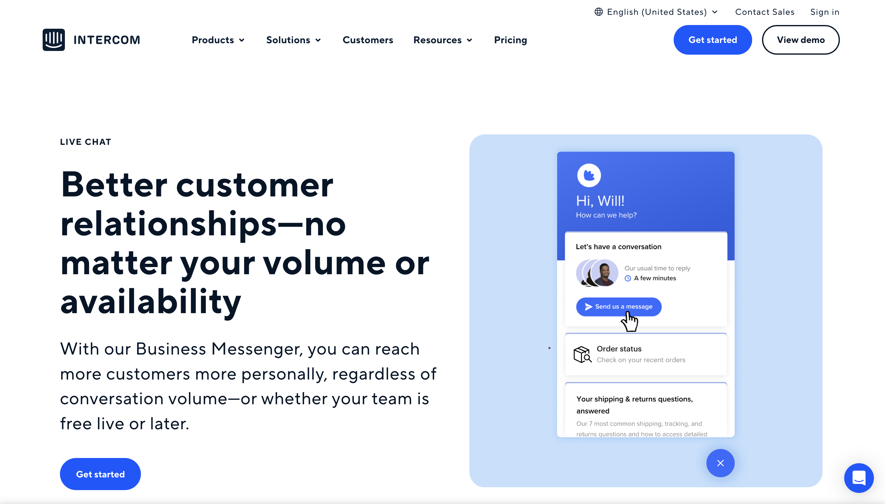 Intercom-livechatt-plattform